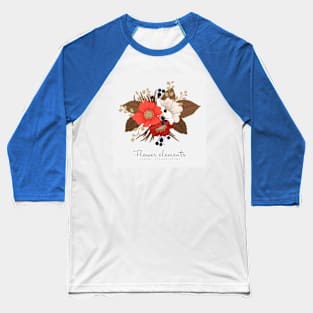 Flower red rose beautiful Baseball T-Shirt